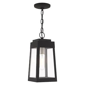 Oslo - 1 Light Outdoor Pendant Lantern in Mid Century Modern Style - 6.25 Inches wide by 14.5 Inches high - 831846