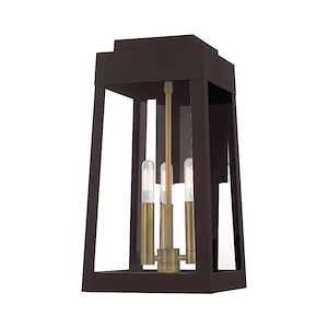Oslo - 3 Light Outdoor Wall Lantern in Mid Century Modern Style - 8.25 Inches wide by 16 Inches high