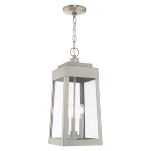 Oslo - 3 Light Outdoor Pendant Lantern in Mid Century Modern Style - 8.25 Inches wide by 19.75 Inches high - 831840