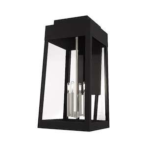 Oslo - 4 Light Outdoor Wall Lantern in Mid Century Modern Style - 13.75 Inches wide by 26.25 Inches high