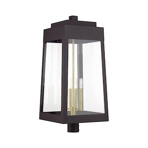 Oslo - 4 Light Extra Large Outdoor Post Top Lantern-31 Inches Tall and 13.75 Inches Wide