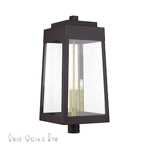 Oslo - 4 Light Extra Large Outdoor Post Top Lantern-31 Inches Tall and 13.75 Inches Wide - 1337515