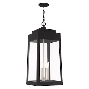 Oslo - 4 Light Outdoor Pendant Lantern in Mid Century Modern Style - 13.75 Inches wide by 30.75 Inches high