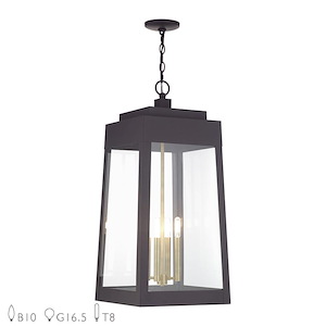 Oslo - 4 Light Extra Large Outdoor Pendant-30.75 Inches Tall and 13.75 Inches Wide - 1337516