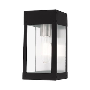 Barrett - 1 Light Outdoor Wall Lantern In Transitional Style-9.75 Inches Tall and 5 Inches Wide