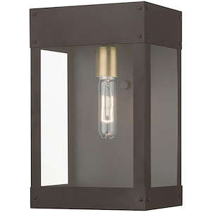 Barrett - 1 Light Outdoor Wall Lantern In Transitional Style-13 Inches Tall and 8.25 Inches Wide - 831715