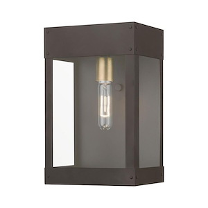 Barrett - 1 Light Outdoor Wall Lantern In Transitional Style-13 Inches Tall and 8.25 Inches Wide