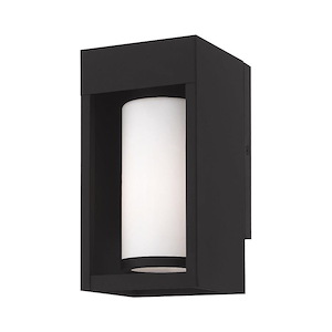 Bleecker - 1 Light Outdoor Wall Lantern in Contemporary Style - 4.88 Inches wide by 9.25 Inches high - 831741