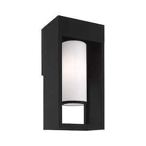 Bleecker - 1 Light Outdoor Wall Lantern in Contemporary Style - 7.88 Inches wide by 17 Inches high