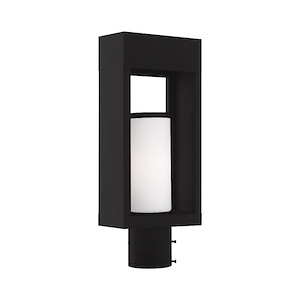 Bleecker - 1 Light Outdoor Post Top Lantern in Contemporary Style - 4.63 Inches wide by 16.5 Inches high