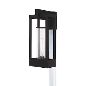 Delancey - 1 Light Outdoor Post Top Lantern in Contemporary Style - 8 Inches wide by 18.88 Inches high