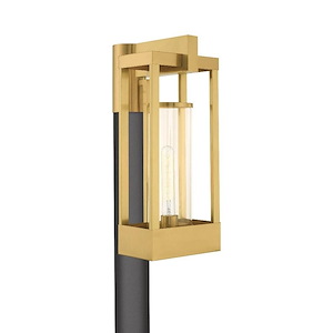 Delancey - 1 Light Outdoor Post Top Lantern in Contemporary Style - 8 Inches wide by 18.88 Inches high
