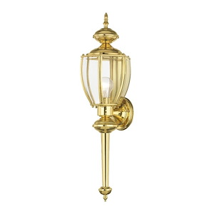 1 Light Outdoor Wall Lantern in Traditional Style - 7 Inches wide by 25.25 Inches high - 189677