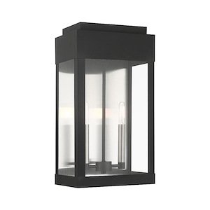 York - 2 Light Outdoor Wall Lantern in Modern Style - 10 Inches wide by 19 Inches high - 1012279