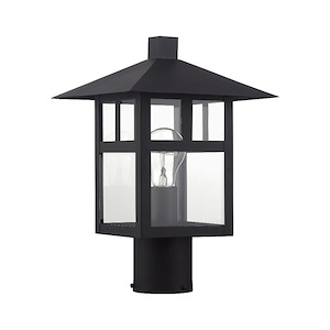 Crestlake - 1 Light Large Outdoor Post Top Lantern-13.5 Inches Tall and 9 Inches Wide