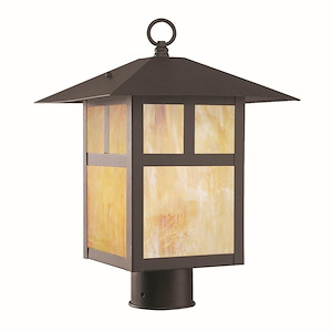 Montclair Mission - 1 Light Outdoor Post Top Lantern in Craftsman Style - 13 Inches wide by 18 Inches high