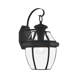 Monterey - 1 Light Outdoor Wall Lantern in Traditional Style - 8.5 Inches wide by 13 Inches high