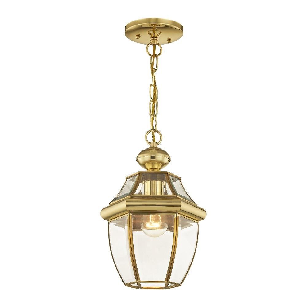 Livex Lighting 2152 Monterey Light Outdoor Pendant Lantern in  Traditional Style 8.5 Inches wide by 12.75 Inches high