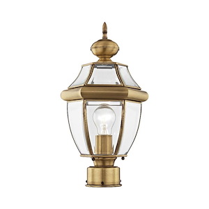 Monterey - 1 Light Outdoor Post Top Lantern in Traditional Style - 8.5 Inches wide by 16.5 Inches high
