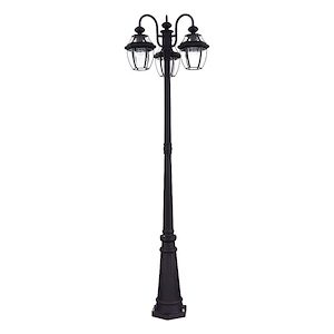 Monterey - 3 Light Outdoor 3 Head Post Lantern-80.13 Inches Tall and 23.25 Inches Wide - 1337522
