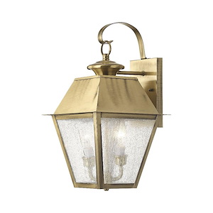 Mansfield - 2 Light Outdoor Wall Lantern in Coastal Style - 12 Inches wide by 23.5 Inches high - 540035