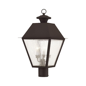Mansfield - 3 Light Outdoor Post Top Lantern in Coastal Style - 12 Inches wide by 20 Inches high