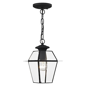 Westover - 1 Light Outdoor Pendant Lantern in Farmhouse Style - 7.5 Inches wide by 11.5 Inches high