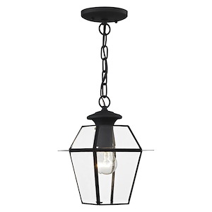 Westover - 1 Light Outdoor Pendant Lantern in Farmhouse Style - 7.5 Inches wide by 11.5 Inches high - 1029697