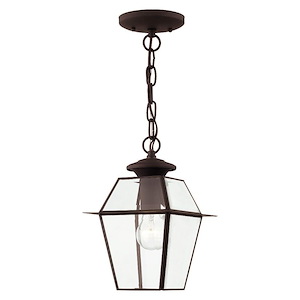 Westover - 1 Light Outdoor Pendant Lantern in Farmhouse Style - 7.5 Inches wide by 11.5 Inches high - 1029697