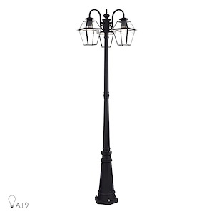 Westover - 3 Light Outdoor 3 Head Post Lantern-80.13 Inches Tall and 24.75 Inches Wide - 1337523