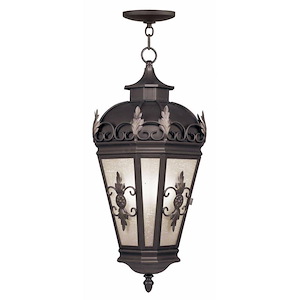 Berkshire - 3 Light Outdoor Pendant Lantern in French Country Style - 11.5 Inches wide by 27.25 Inches high