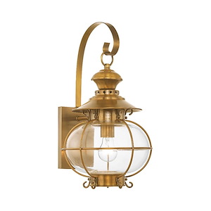 Harbor - 1 Light Outdoor Wall Lantern in Coastal Style - 10.5 Inches wide by 17.75 Inches high