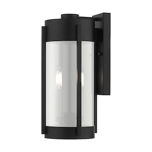 Sheridan - 2 Light Outdoor Wall Lantern in Contemporary Style - 7.5 Inches wide by 16 Inches high