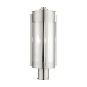 Sheridan - 2 Light Outdoor Post Top Lantern in Contemporary Style - 7.5 Inches wide by 18.75 Inches high