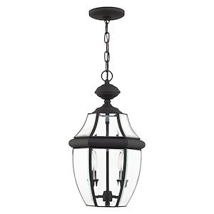Monterey - 2 Light Outdoor Pendant Lantern in Traditional Style - 10.5 Inches wide by 19 Inches high