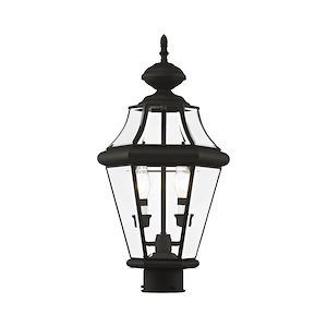 Georgetown - 2 Light Outdoor Post Top Lantern in Traditional Style - 10.25 Inches wide by 21 Inches high