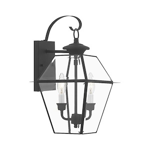 Westover - 2 Light Outdoor Wall Lantern in Farmhouse Style - 9 Inches wide by 16.5 Inches high - 1029698