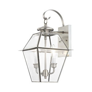Westover - 2 Light Outdoor Wall Lantern in Farmhouse Style - 9 Inches wide by 16.5 Inches high