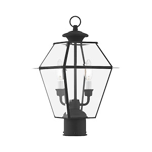 Westover - 2 Light Outdoor Post Top Lantern in Farmhouse Style - 9 Inches wide by 16.5 Inches high - 1029699