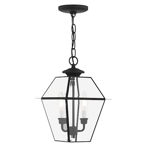 Westover - 2 Light Outdoor Pendant Lantern in Farmhouse Style - 9 Inches wide by 14 Inches high - 1029700