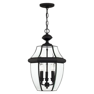 Monterey - 3 Light Outdoor Pendant Lantern in Traditional Style - 12.5 Inches wide by 21 Inches high - 189784