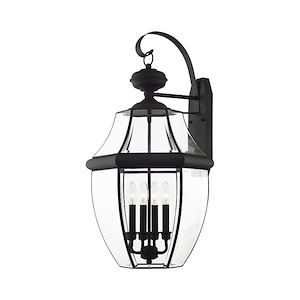 Monterey - 4 Light Outdoor Wall Lantern in Traditional Style - 16 Inches wide by 30 Inches high