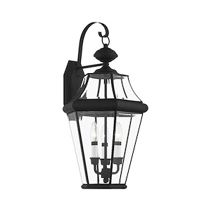 Georgetown - 3 Light Outdoor Wall Lantern in Traditional Style - 13 Inches wide by 24 Inches high - 189781