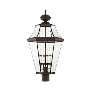 Georgetown - 4 Light Outdoor Post Top Lantern in Traditional Style - 16 Inches wide by 29 Inches high - 1029704