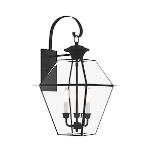 Westover - 3 Light Outdoor Wall Lantern in Farmhouse Style - 12 Inches wide by 23.25 Inches high - 1029705