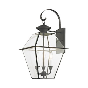 Westover - 3 Light Outdoor Wall Lantern in Farmhouse Style - 12 Inches wide by 23.25 Inches high