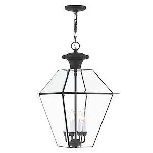 Westover - 4 Light Outdoor Pendant Lantern in Farmhouse Style - 15 Inches wide by 24.5 Inches high