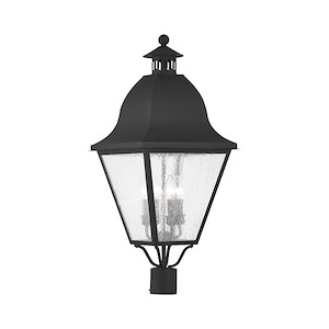 Amwell - 4 Light Outdoor Post Top Lantern in Farmhouse Style - 13.5 Inches wide by 27.5 Inches high - 1029713