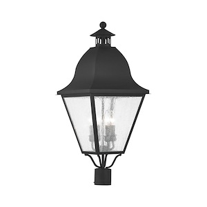 Amwell - 4 Light Outdoor Post Top Lantern in Farmhouse Style - 13.5 Inches wide by 27.5 Inches high - 1029713