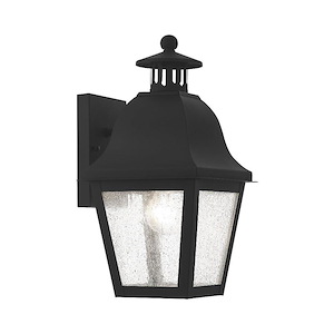 Amwell - 1 Light Outdoor Wall Lantern in Farmhouse Style - 7 Inches wide by 14 Inches high